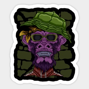 Fashion Monkey street art Sticker